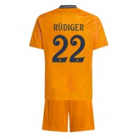 Maglie da calcio Real Madrid Antonio Rudiger #22 Seconda Maglia Bambino 2024-25 Manica Corta (+ Pantaloni corti)